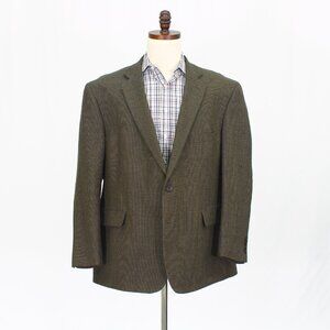 Stafford 50R Brown Blazer Sport Coat Jacket 2-Button Houndstooth Y313
